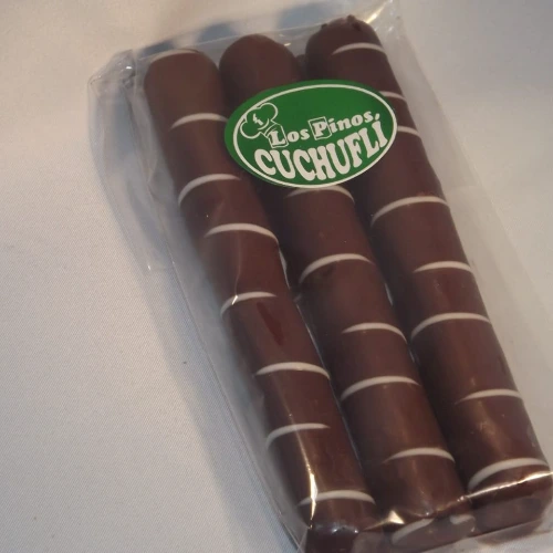 Cuchuflí Relleno con Manjar y Baño de Chocolate x3